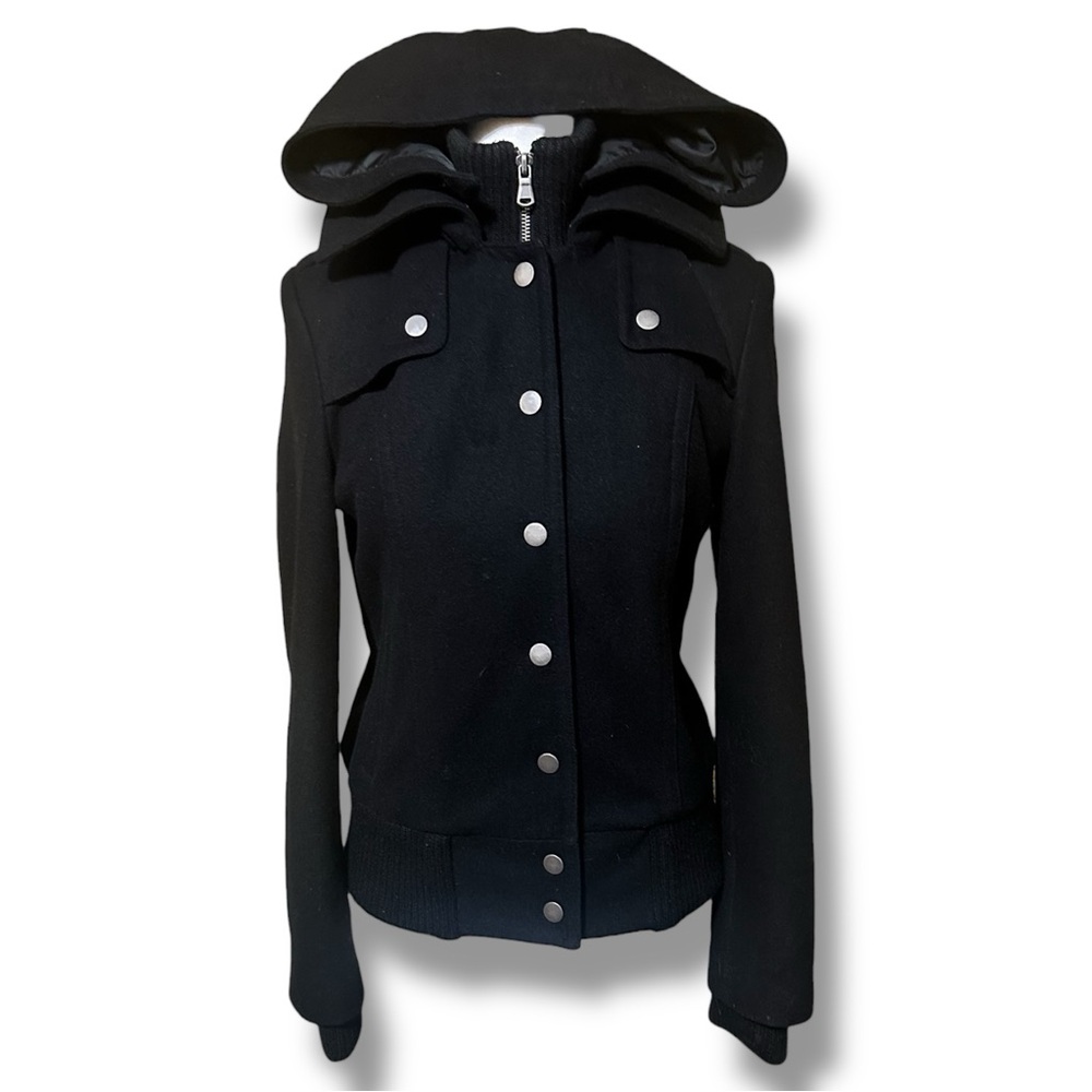 New York & Company Hooded Wool Jacket Size 2